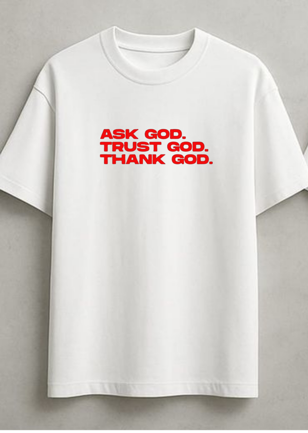 "ASK GOD" Black Premium Oversized T-Shirts | 85FASHIONSTORE