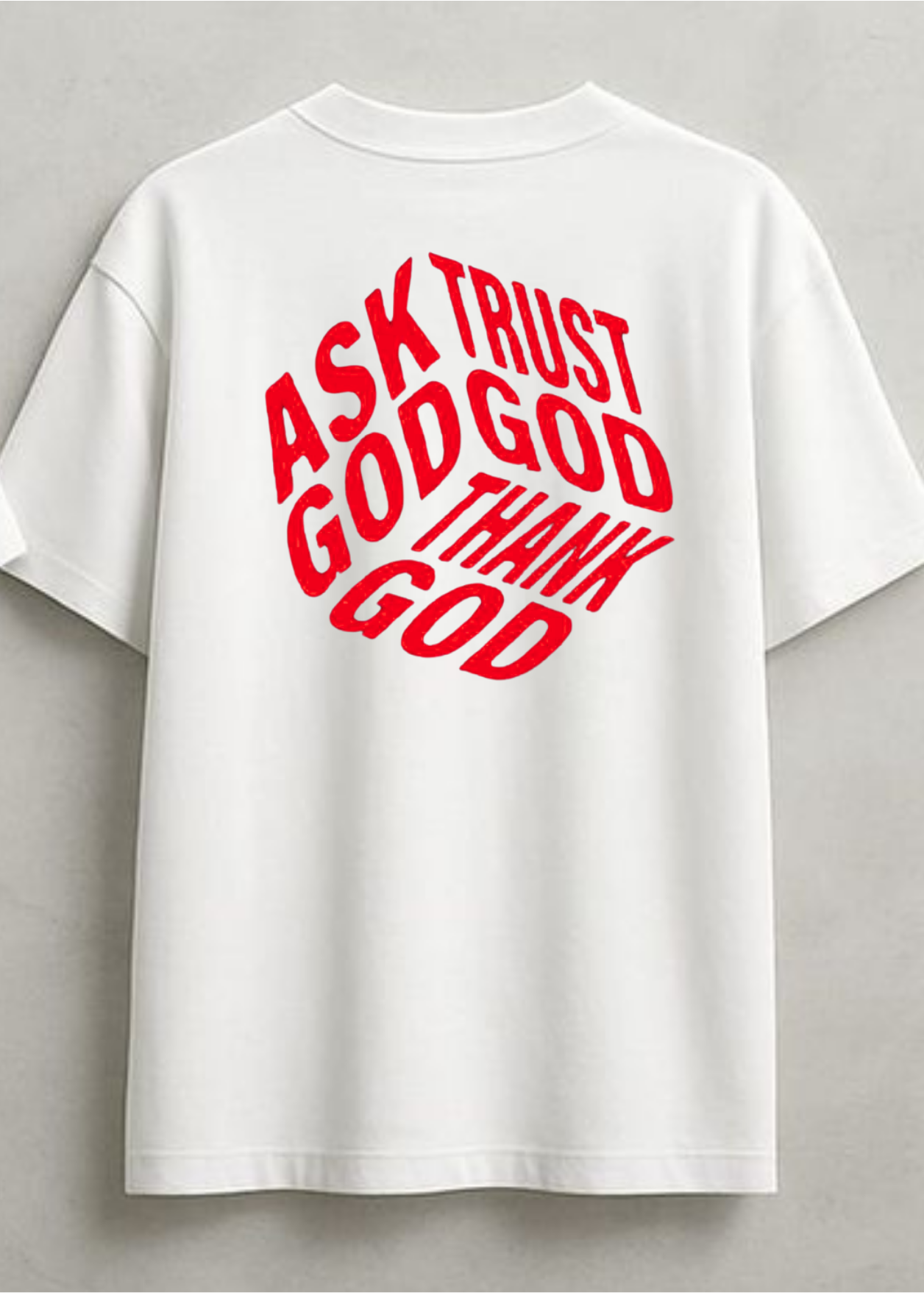 "ASK GOD" Black Premium Oversized T-Shirts | 85FASHIONSTORE