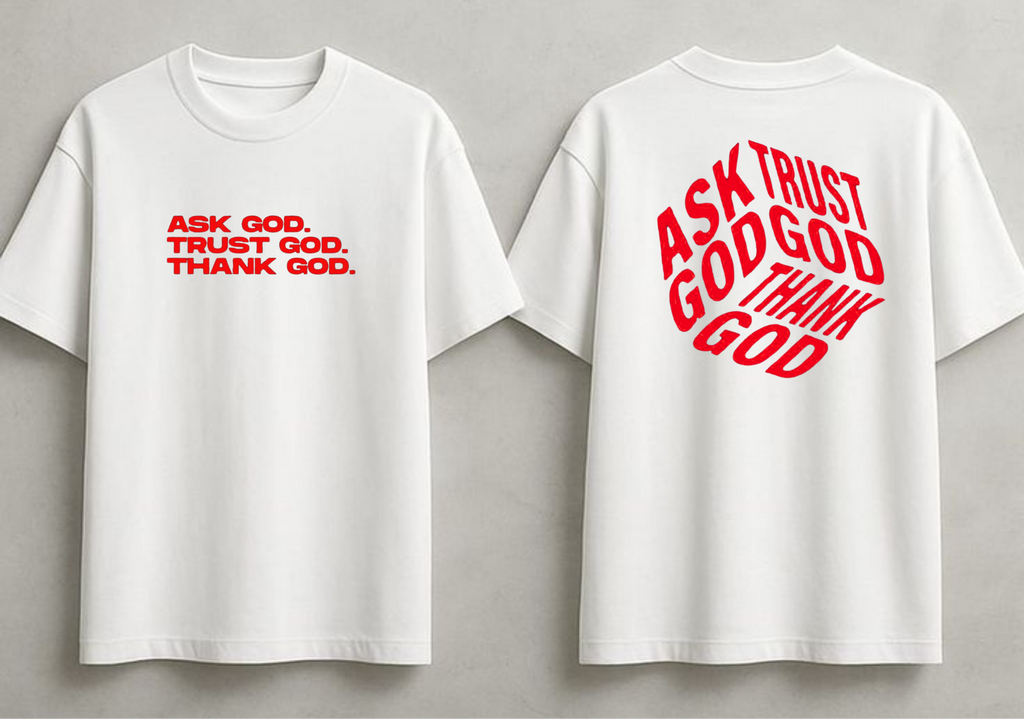 "ASK GOD" Black Premium Oversized T-Shirts | 85FASHIONSTORE