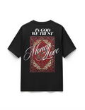 "IN GOD WE TRUST" Black Premium Oversized T-Shirts | 85FASHIONSTORE