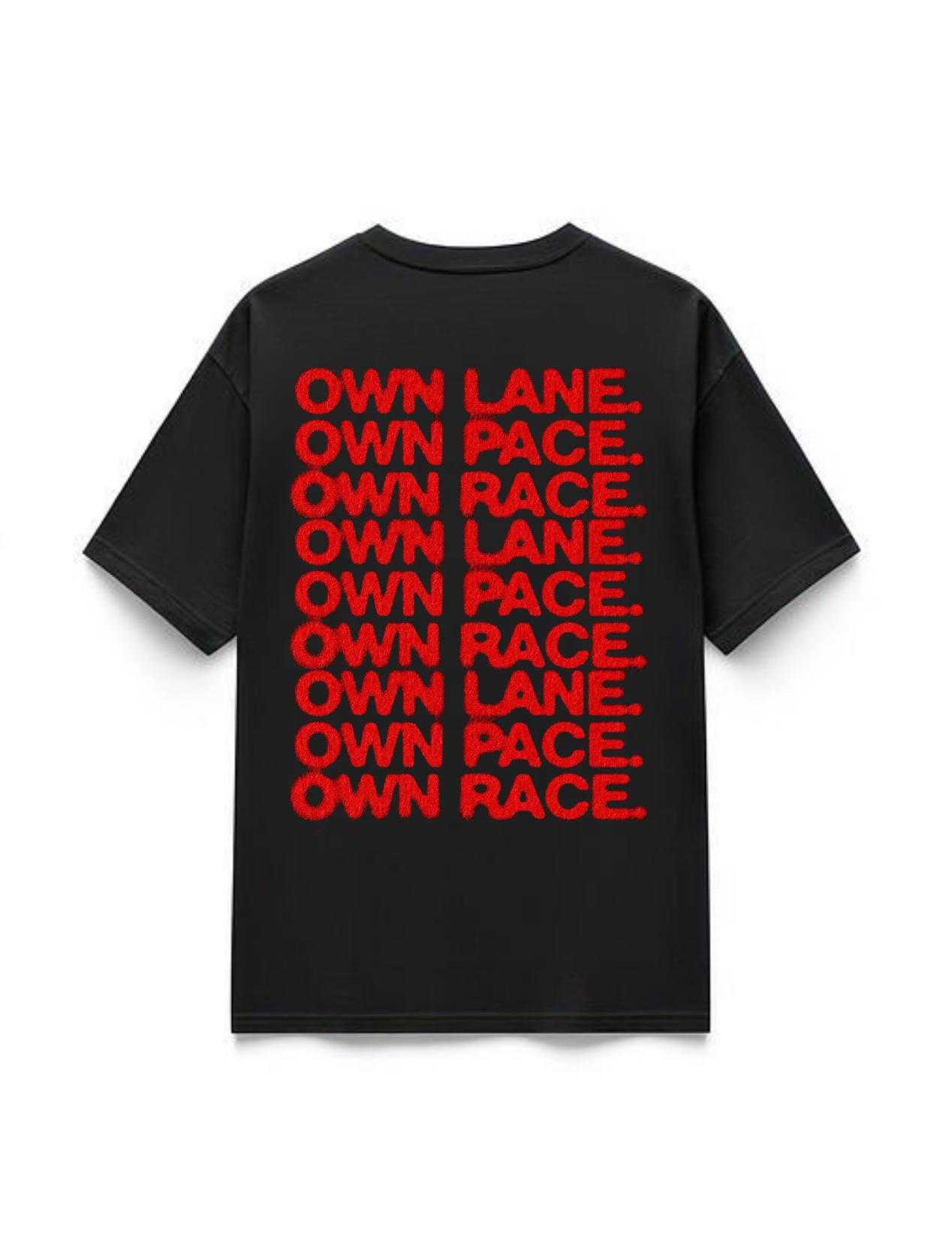 "OWN LANE" Black Premium Oversized T-Shirts | 85FASHIONSTORE