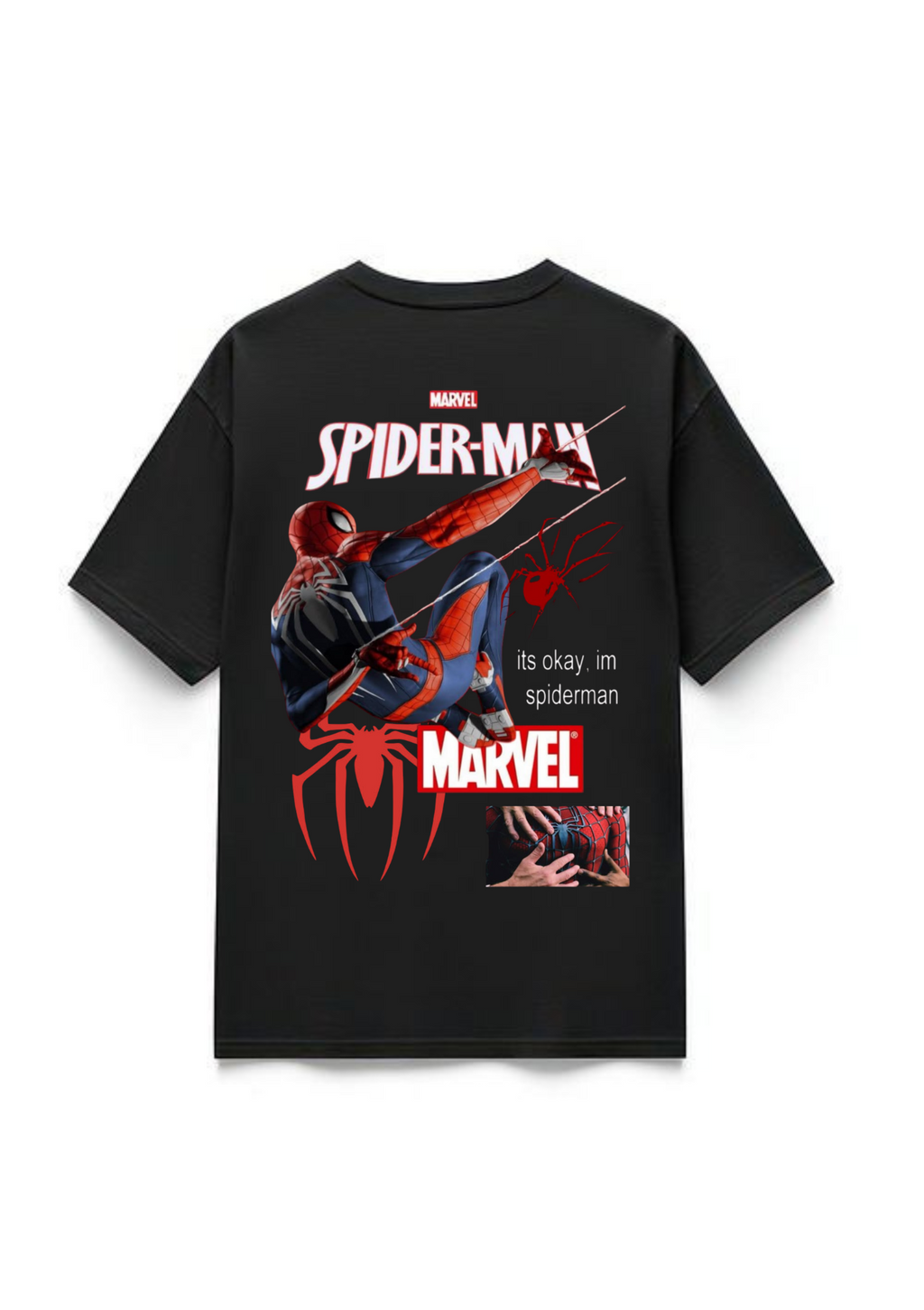 Spider Man it's okay, I'm spiderman Premium Oversized T-Shirts | 85FASHIONSTORE