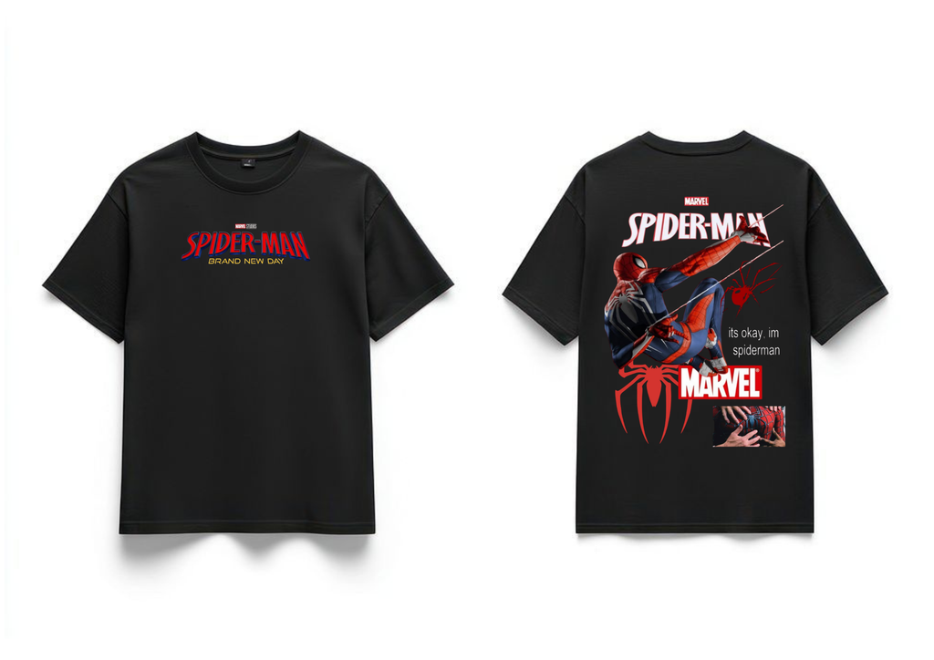 Spider Man it's okay, I'm spiderman Premium Oversized T-Shirts | 85FASHIONSTORE