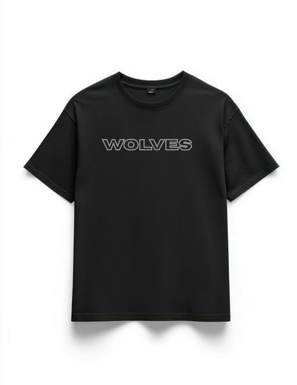 "WOLVES" Black Premium Oversized T-Shirts | 85FASHIONSTORE