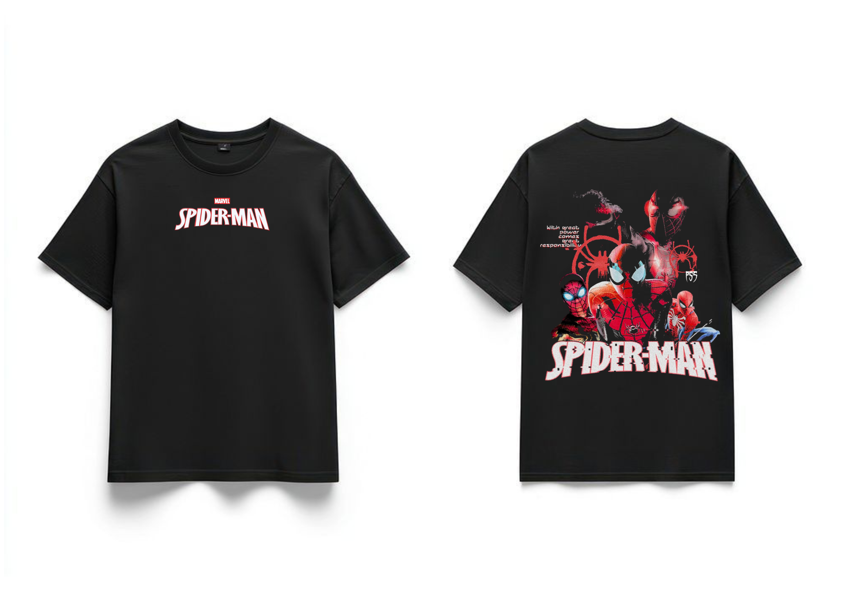 Spider Man With Great Power Comes Great Style Premium Oversized T-Shirts | 85FASHIONSTORE