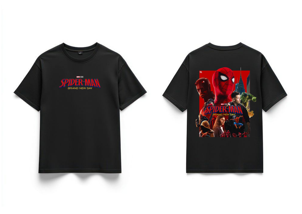 Spider Man Bold New Era Premium Oversized T-Shirts | 85FASHIONSTORE