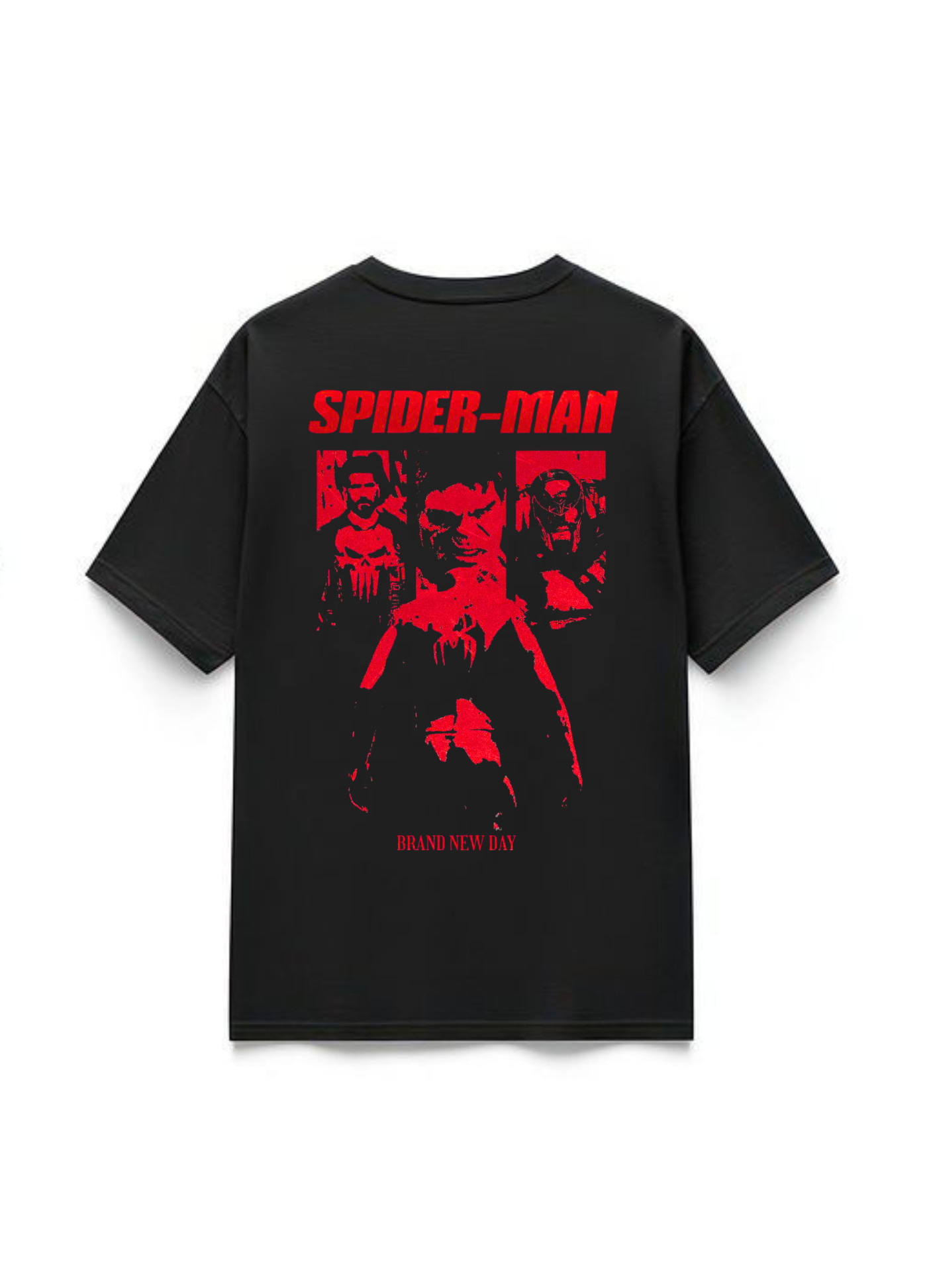 Spider Man Crimson Vigilante Energy Premium Oversized T-Shirts | 85FASHIONSTORE
