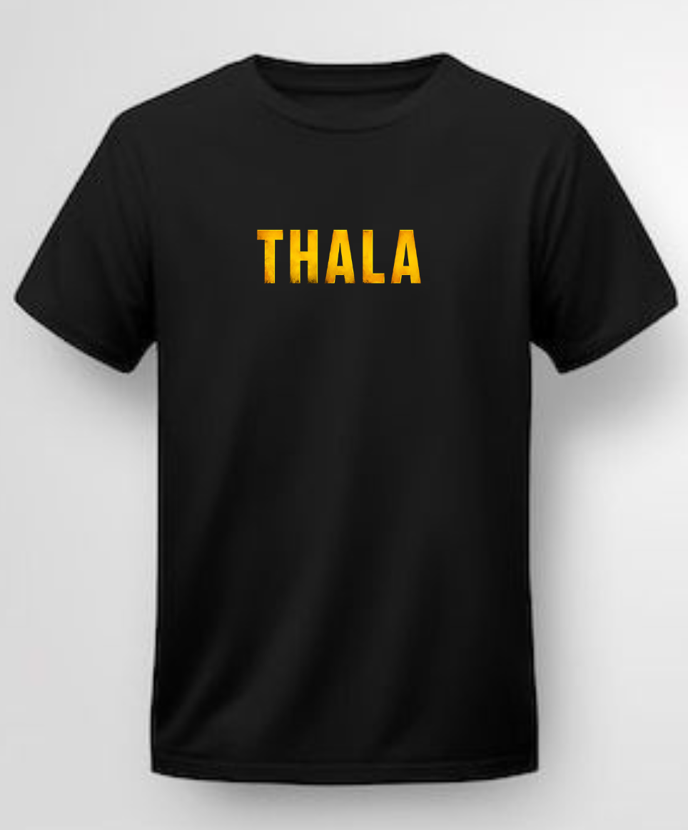 "Thala 7" Premium regular fit Black T-Shirt | 85FASHIONSTORE