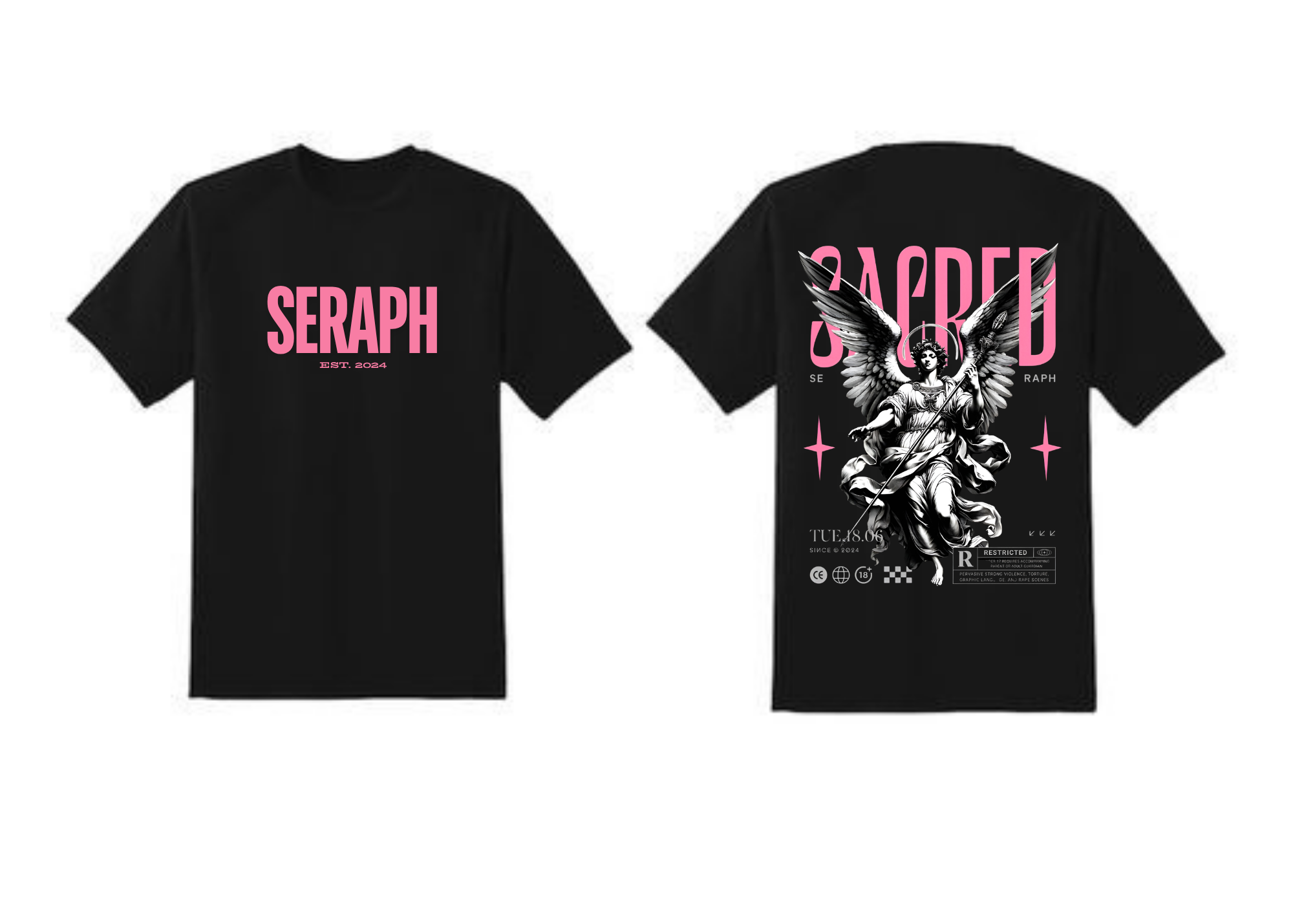 SERAPH Pink Premium Oversized T-Shirts | 85FASHIONSTORE