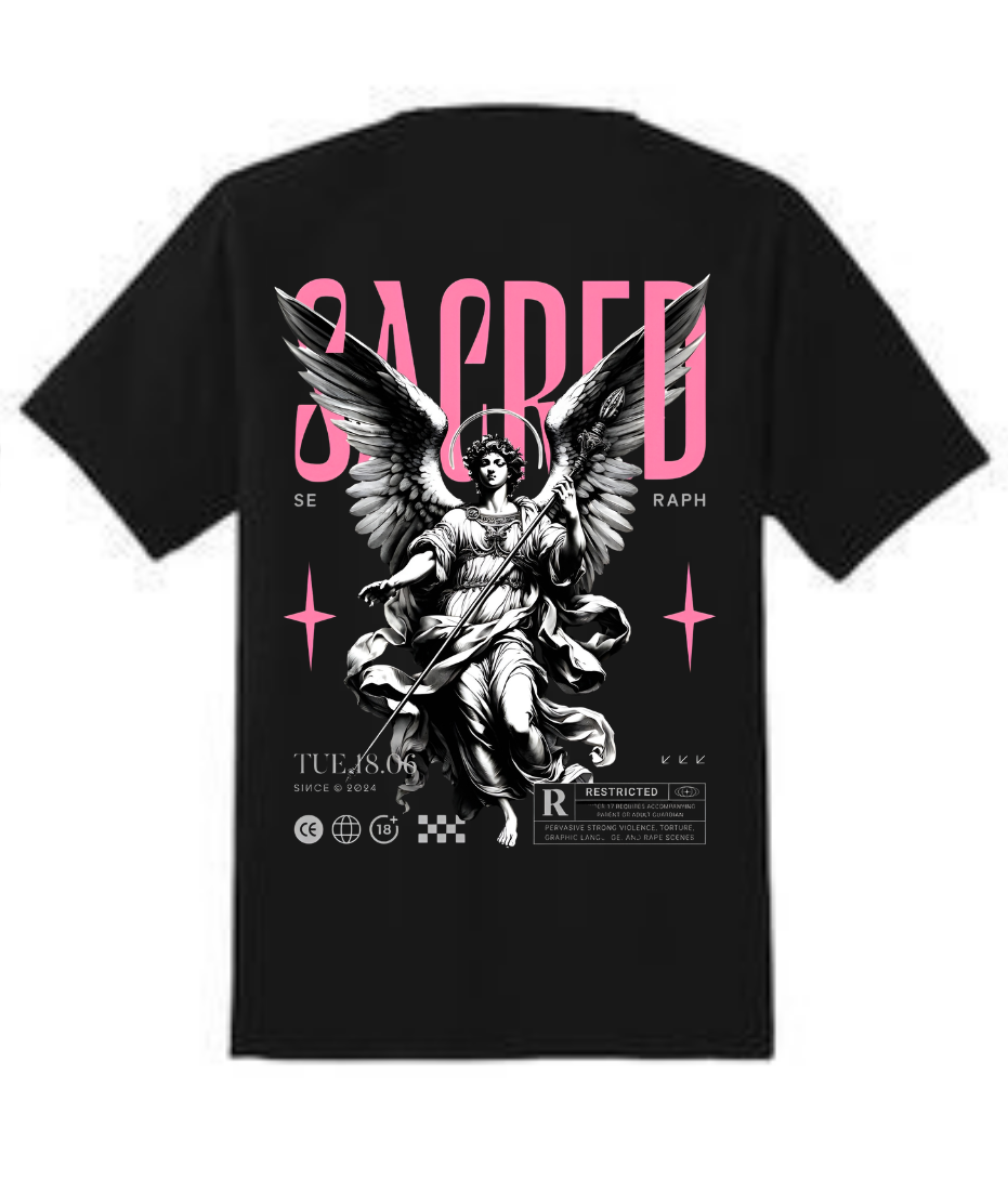 SERAPH Pink Premium Oversized T-Shirts | 85FASHIONSTORE