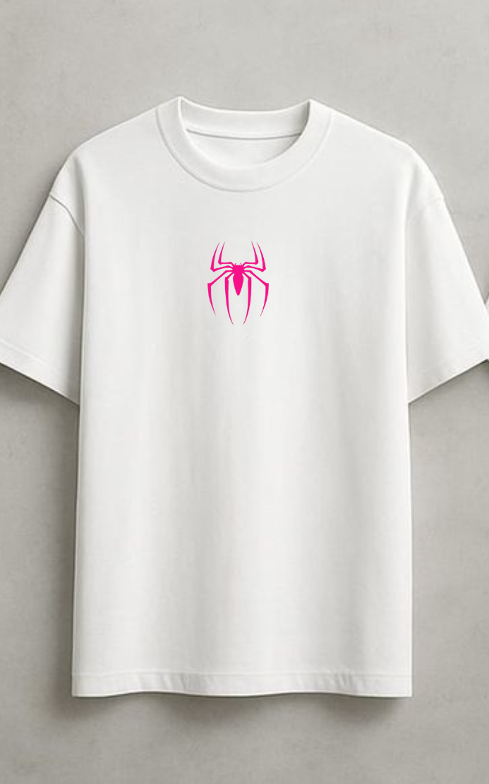 Spider-Girl Retro Comic Graphic Oversized T-Shirt - White| 85FASHIONSTORE