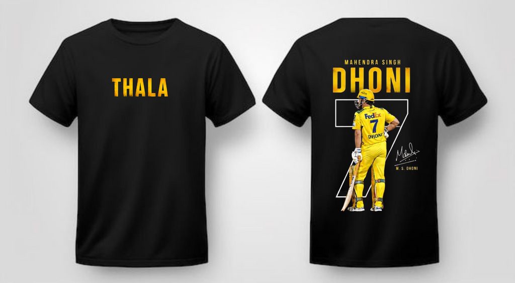 "Thala 7" Premium regular fit Black T-Shirt | 85FASHIONSTORE