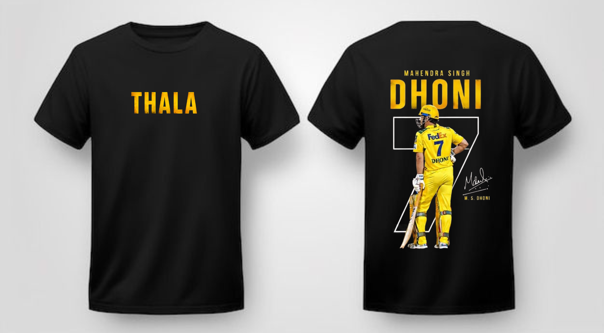 "Thala 7" Premium regular fit Black T-Shirt | 85FASHIONSTORE