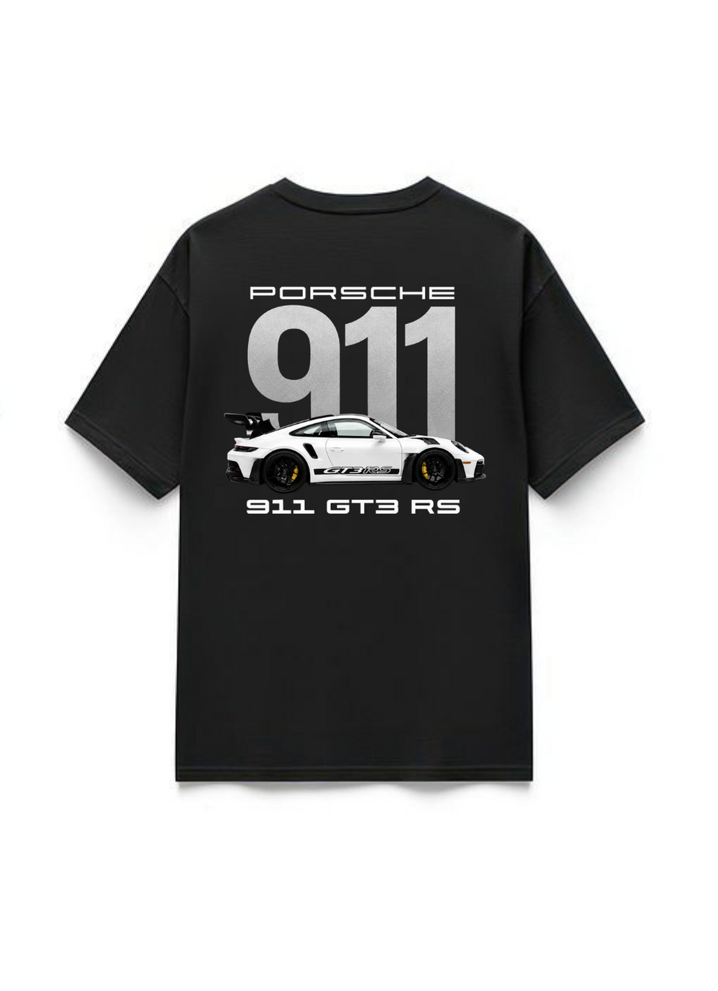 Porsche 911 GT3 RS Premium Oversized T-Shirt - Black | 85FASHIONSTORE