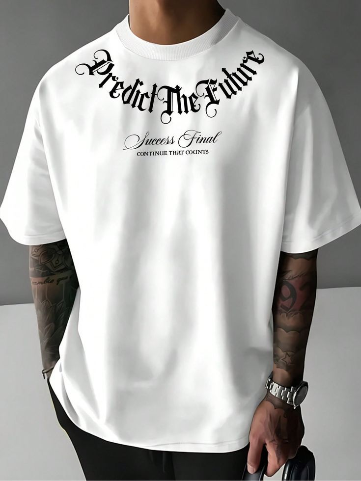 "Predict The Future" Gothic Typographic Premium Overzied Graphic Tee | 85 FASHIONSTORE