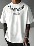 "Predict The Future" Gothic Typographic Premium Overzied Graphic Tee | 85 FASHIONSTORE
